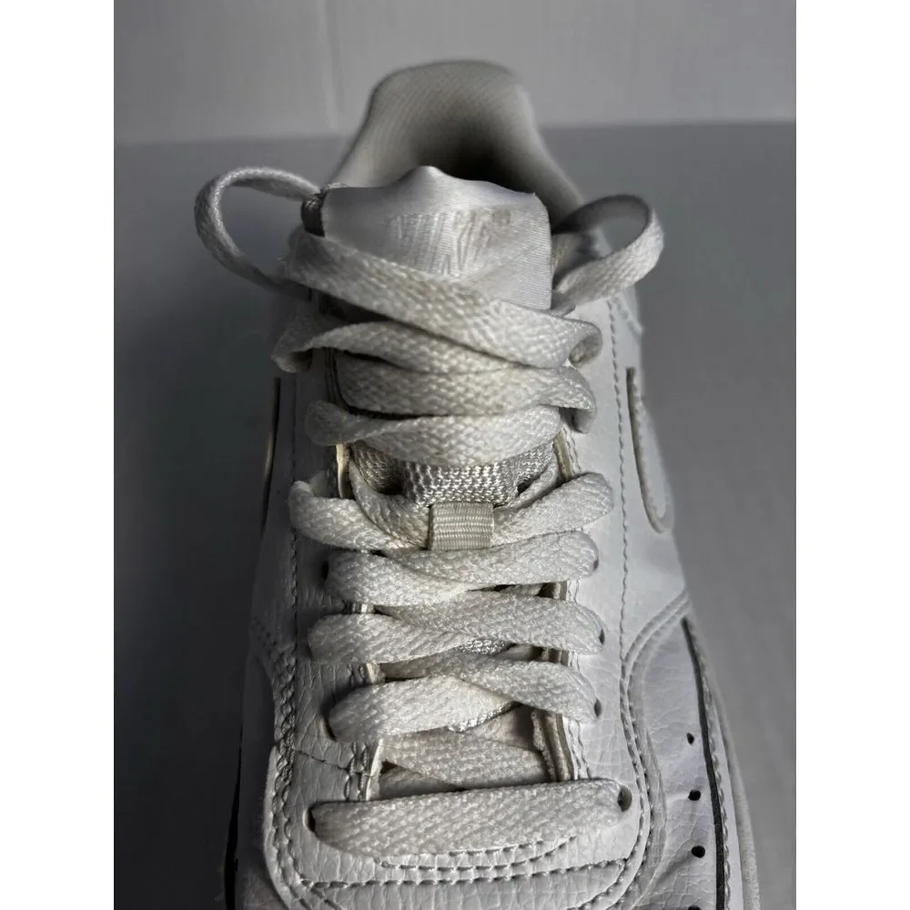 Nike Men's‎ Court Vision Alta Leather platform sneakers in triple white size 10